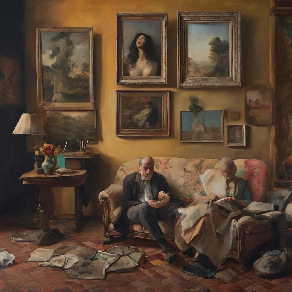 μοντέρνος πίνακας τέχνης με μεγάλες καλλιτεχνικές επιρροές στην ιστορία, ζωγραφική και καλλιτεχνικοί πίνακες, πολιτιστική και ιστορική τέχνη.